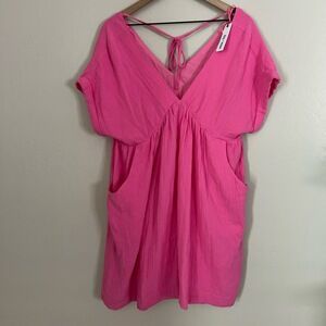 NWT Day+Moon Dress Womens Medium Babydoll‎ Pink Oversized